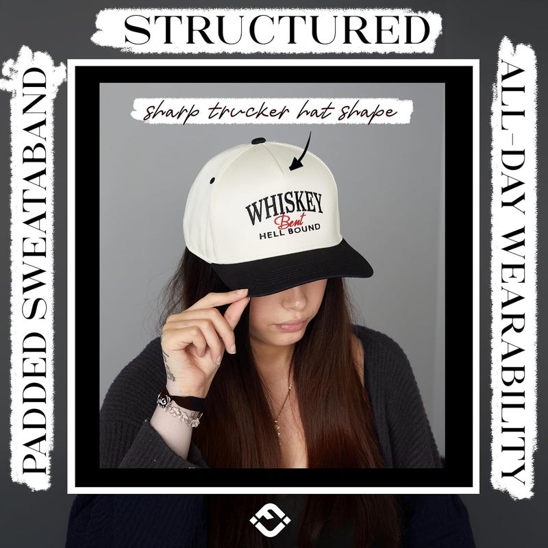 Funky Junque Vintage Canvas Snapback Hat - Adjustable 2 Tone Cap for Men Women - Put It On My, Cowboy, Girl Dad, Funny - Image 5